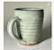 rustic ribbed speckled ceramic mug